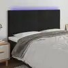 Image de Tête De Lit À Led Noir 200x5x118/128 Cm Velours Vidaxl