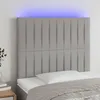 Image de Tête De Lit À Led Gris Clair 80x5x118/128 Cm Tissu Vidaxl