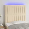 Image de Tête De Lit À Led Crème 80x5x118/128 Cm Tissu Vidaxl