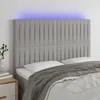 Image de Tête De Lit À Led Gris Clair 144x5x118/128 Cm Tissu Vidaxl