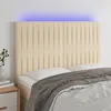 Image de Tête De Lit À Led Crème 144x5x118/128 Cm Tissu Vidaxl