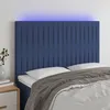 Image de Tête De Lit À Led Bleu 144x5x118/128 Cm Tissu Vidaxl