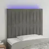 Image de Tête De Lit À Led Gris Clair 80x5x118/128 Cm Velours Vidaxl