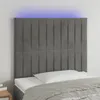 Image de Tête De Lit À Led Gris Clair 90x5x118/128 Cm Velours Vidaxl
