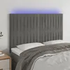 Image de Tête De Lit À Led Gris Clair 144x5x118/128 Cm Velours Vidaxl