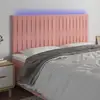 Image de Tête De Lit À Led Rose 180x5x118/128 Cm Velours Vidaxl