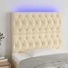 Image de Tête De Lit À Led Crème 90x7x118/1288 Cm Tissu Vidaxl