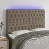 Image de Tête De Lit À Led Taupe 144x7x118/128 Cm Tissu Vidaxl