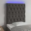 Image de Tête De Lit À Led Gris Foncé 80x7x118/128 Cm Velours Vidaxl