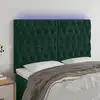 Image de Tête De Lit À Led Vert Foncé 144x7x118/128 Cm Velours Vidaxl