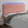 Image de Tête De Lit À Led Rose 200x7x118/128 Cm Velours Vidaxl