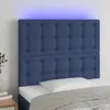 Image de Tête De Lit À Led Bleu 90x5x118/128 Cm Tissu Vidaxl