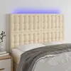 Image de Tête De Lit À Led Crème 144x5x118/128 Cm Tissu Vidaxl
