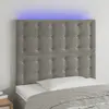 Image de Tête De Lit À Led Gris Clair 90x5x118/128 Cm Velours Vidaxl