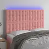 Image de Tête De Lit À Led Rose 144x5x118/128 Cm Velours Vidaxl