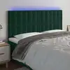 Image de Tête De Lit À Led Vert Foncé 180x5x118/128 Cm Velours Vidaxl