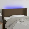 Image de Tête De Lit À Led Marron Foncé 83x16x78/88 Cm Tissu Vidaxl