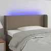 Image de Tête De Lit À Led Taupe 93x16x78/88 Cm Tissu Vidaxl
