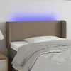 Image de Tête De Lit À Led Taupe 103x16x78/88 Cm Tissu Vidaxl