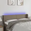 Image de Tête De Lit À Led Taupe 147x16x78/88 Cm Tissu Vidaxl