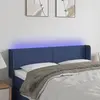 Image de Tête De Lit À Led Bleu 147x16x78/88 Cm Tissu Vidaxl