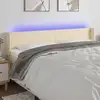 Image de Tête De Lit À Led Crème 163x16x78/88 Cm Tissu Vidaxl