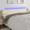 Image de Tête De Lit À Led Crème 203x16x78/88 Cm Tissu Vidaxl