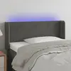 Image de Tête De Lit À Led Gris Foncé 93x16x78/88 Cm Velours Vidaxl