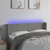 Image de Tête De Lit À Led Gris Clair 147x16x78/88 Cm Velours Vidaxl
