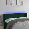 Image de Tête De Lit À Led Vert Foncé 147x16x78/88 Cm Velours Vidaxl