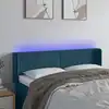 Image de Tête De Lit À Led Bleu Foncé 147x16x78/88 Cm Velours Vidaxl