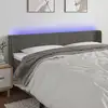 Image de Tête De Lit À Led Gris Foncé 163x16x78/88 Cm Velours Vidaxl