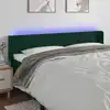 Image de Tête De Lit À Led Vert Foncé 163x16x78/88 Cm Velours Vidaxl