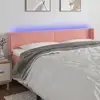 Image de Tête De Lit À Led Rose 163x16x78/88 Cm Velours Vidaxl