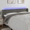 Image de Tête De Lit À Led Gris Foncé 203x16x78/88 Cm Velours Vidaxl