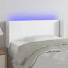 Image de vidaXL Tête de Lit à LED Meuble de Chambre à Coucher Accessoire de Lit Simple Tête de Cadre de Lit Intérieur Blanc 3123035