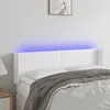 Image de vidaXL Tête de Lit à LED Meuble de Chambre à Coucher Accessoire de Lit Double Tête de Cadre de Lit Intérieur Blanc 3123047