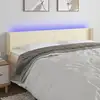 Image de Tête De Lit À Led Crème 203x16x78/88 Cm Similicuir Vidaxl