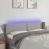 Image de Tête De Lit À Led Gris Clair 147x16x78/88 Cm Tissu Vidaxl