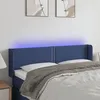 Image de Tête De Lit À Led Bleu 147x16x78/88 Cm Tissu Vidaxl