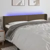 Image de Tête De Lit À Led Marron Foncé 183x16x78/88 Cm Tissu Vidaxl
