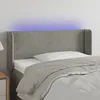 Image de Tête De Lit À Led Gris Clair 103x16x78/88 Cm Velours Vidaxl