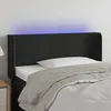 Image de Tête De Lit À Led Noir 103x16x78/88 Cm Velours Vidaxl