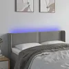 Image de Tête De Lit À Led Gris Clair 147x16x78/88 Cm Velours Vidaxl