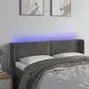 Image de Tête De Lit À Led Gris Foncé 147x16x78/88 Cm Velours Vidaxl