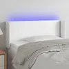 Image de Tête De Lit À Led Blanc 103x16x78/88 Cm Similicuir Vidaxl