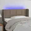 Image de Tête De Lit À Led Taupe 93x16x78/88 Cm Tissu Vidaxl