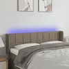 Image de Tête De Lit À Led Taupe 147x16x78/88 Cm Tissu Vidaxl