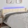 Image de Tête De Lit À Led Crème 163x16x78/88 Cm Tissu Vidaxl