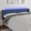 Image de Tête De Lit À Led Bleu 203x16x78/88 Cm Tissu Vidaxl